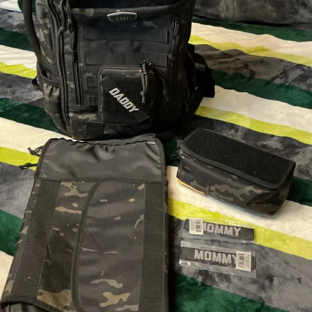 Daddy Tactical Black Camo Backpack - Durable Men's Bag NWT - Picture 11 of 16